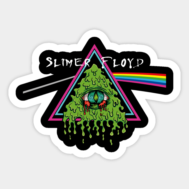 Rock Pink Slimer Floyd Ghostbusters Sticker by TEEWEB